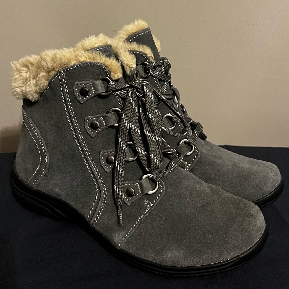 Earth Orgins Grey Fur Boots